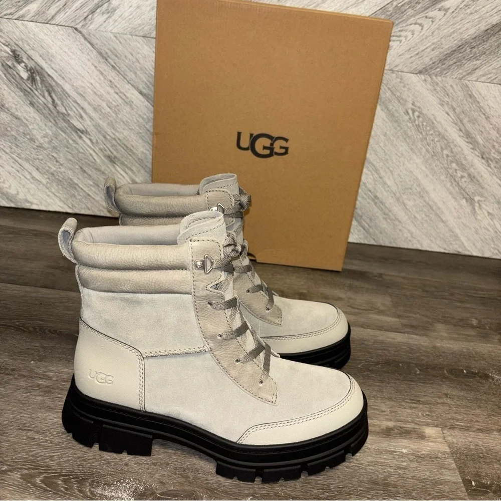 UGG | Ashton Weatherized Lace Up Boots In Cobble Grey